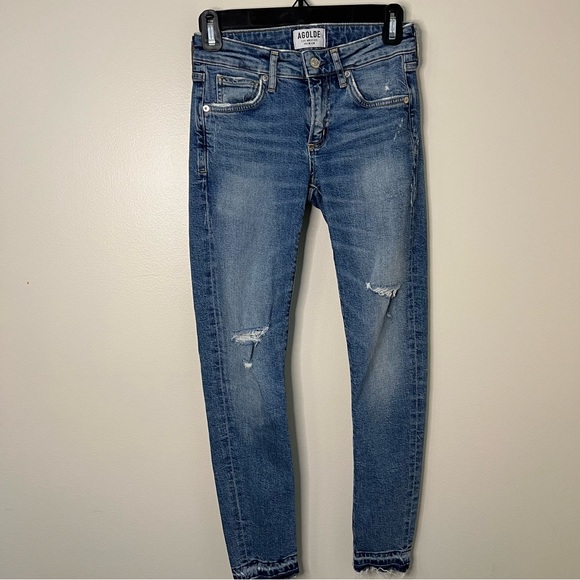 Agolde Lara Skinny Jean Size 23 Distressed - Picture 2 of 11